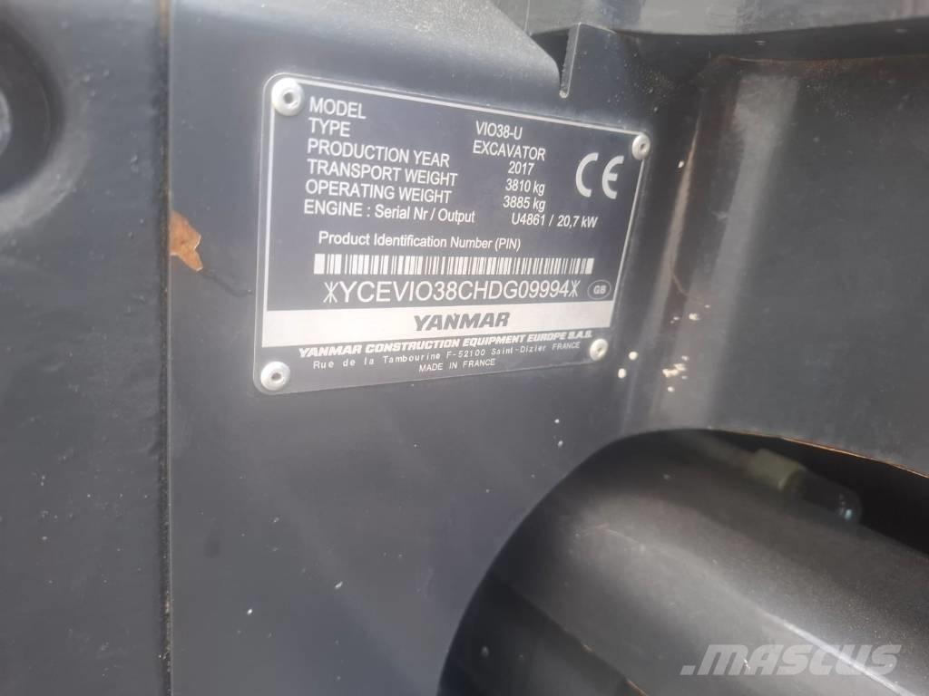 Yanmar Vio 38-U Мини екскаватори < 7 т
