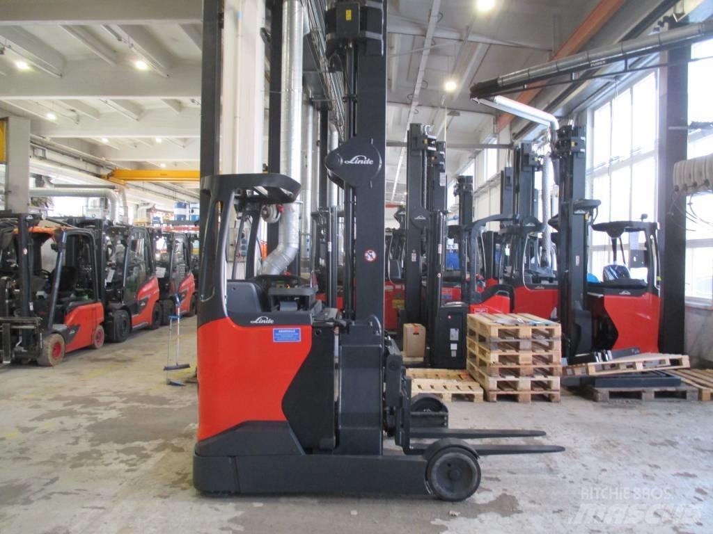 Linde R20 Ретрак/ Високоповдигач с изместване на вилката напред