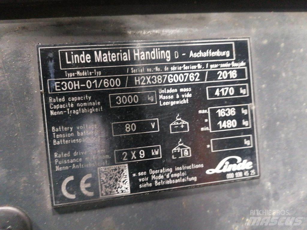 Linde E30H-01/600 Електрически вилични кари-повдигачи