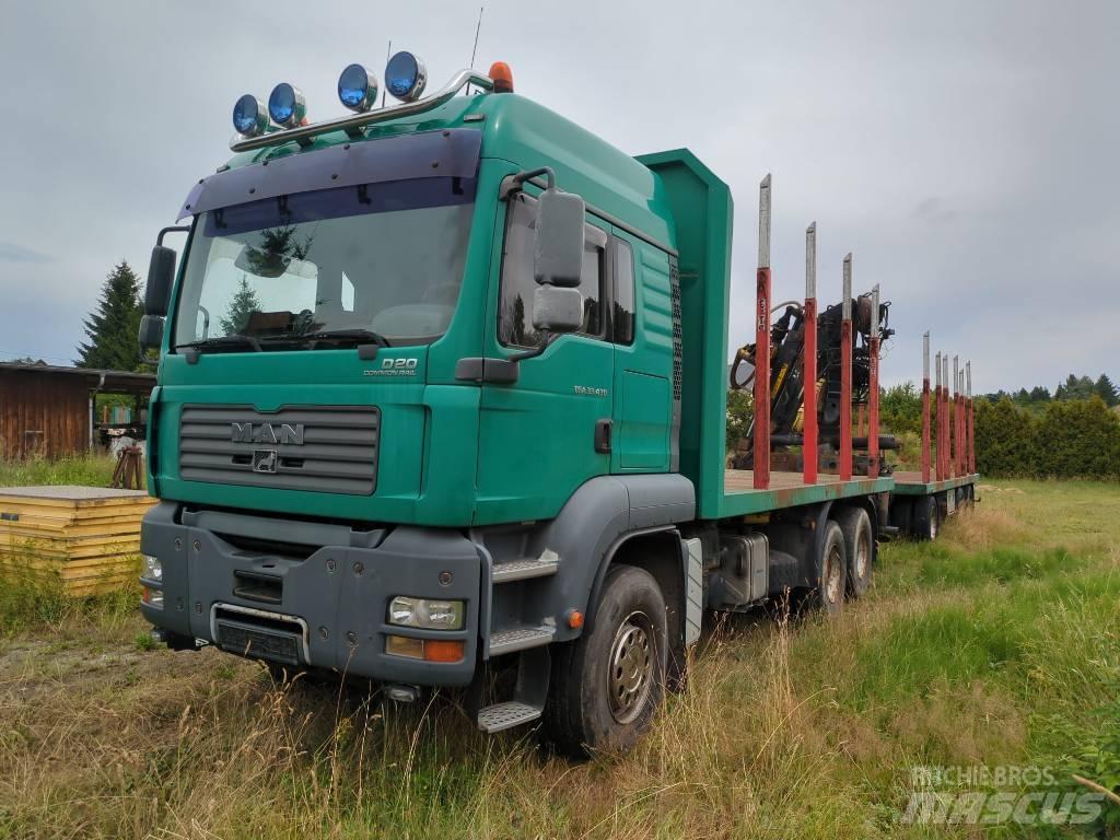 MAN TGA 33.430 За превоз на дървени трупи