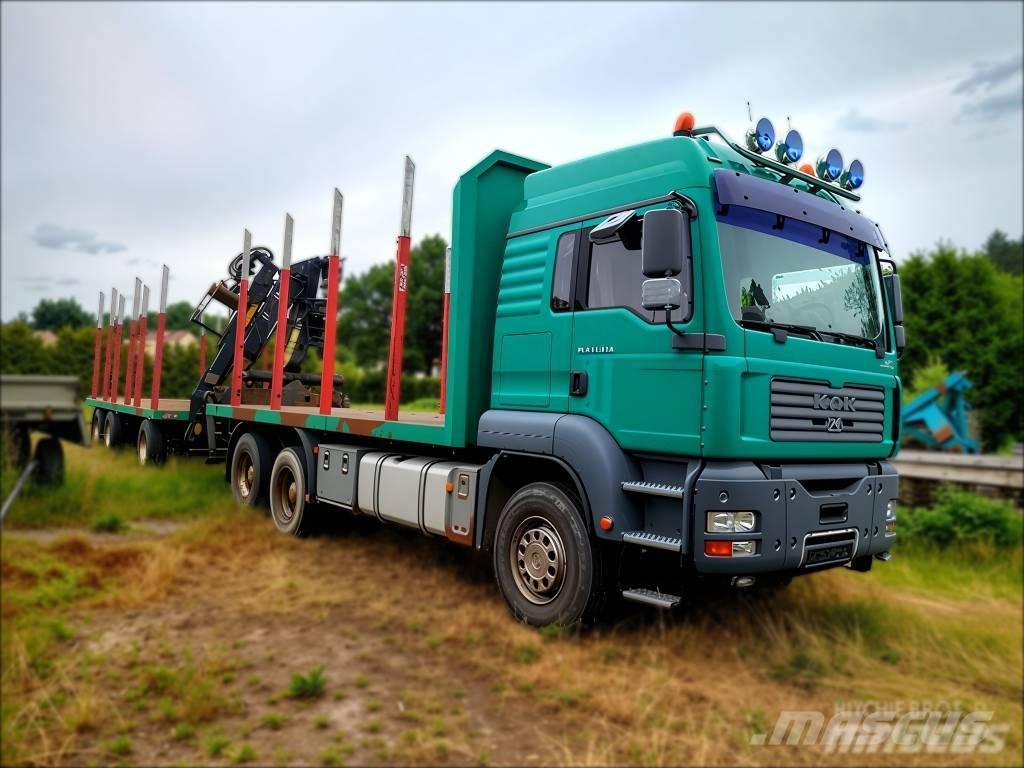 MAN TGA 33.430 За превоз на дървени трупи