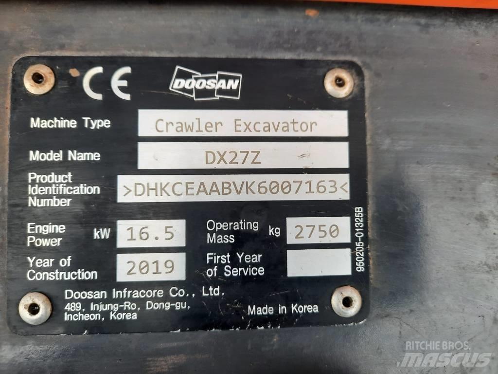 Doosan DX 27 Z Мини екскаватори < 7 т