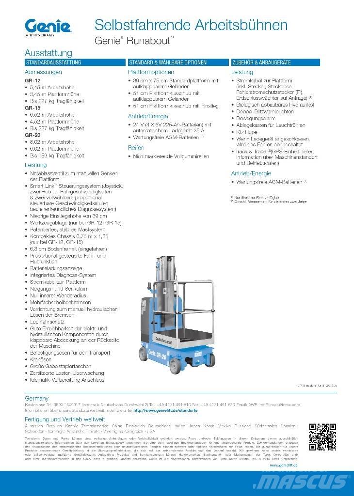 Genie GR-20 Вертикални мачтови повдигачи
