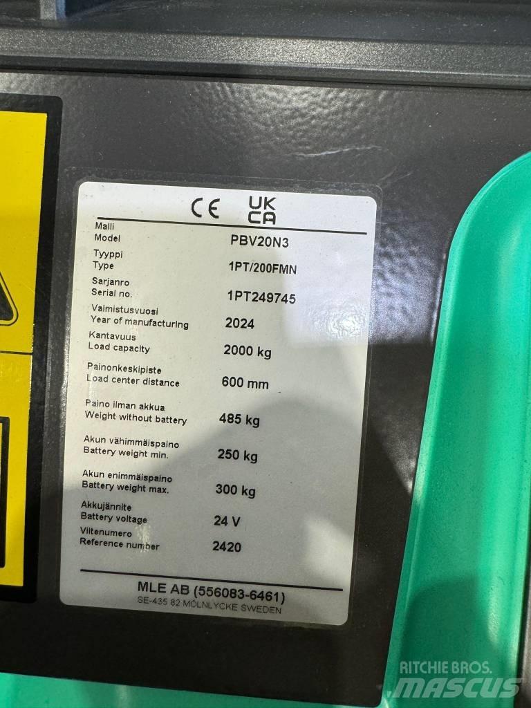Mitsubishi PBV20N2 Транспалетни колички с платформи