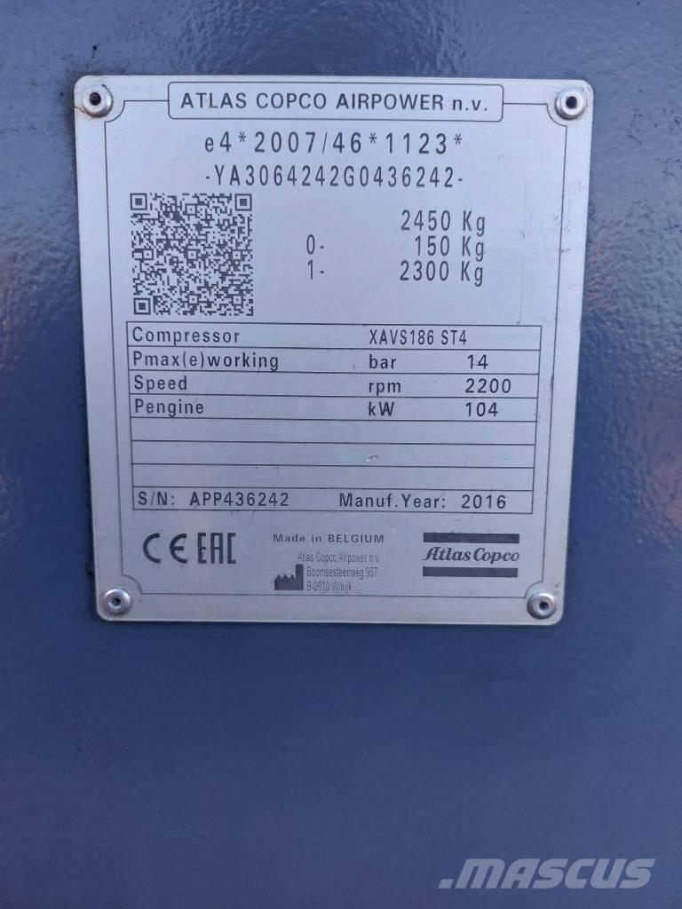 Atlas Copco XAVS186 Компресори
