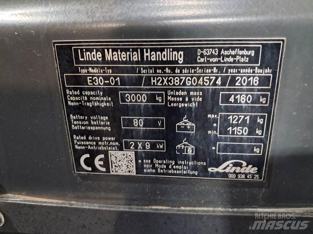 Linde E30-01 Електрически вилични кари-повдигачи