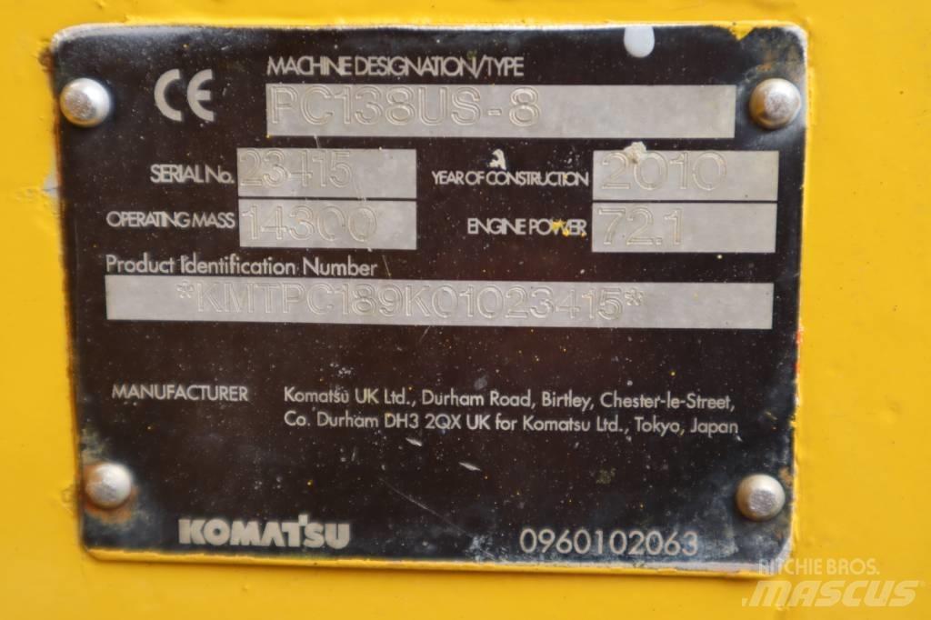 Komatsu PC138US-8 Верижен екскаватор