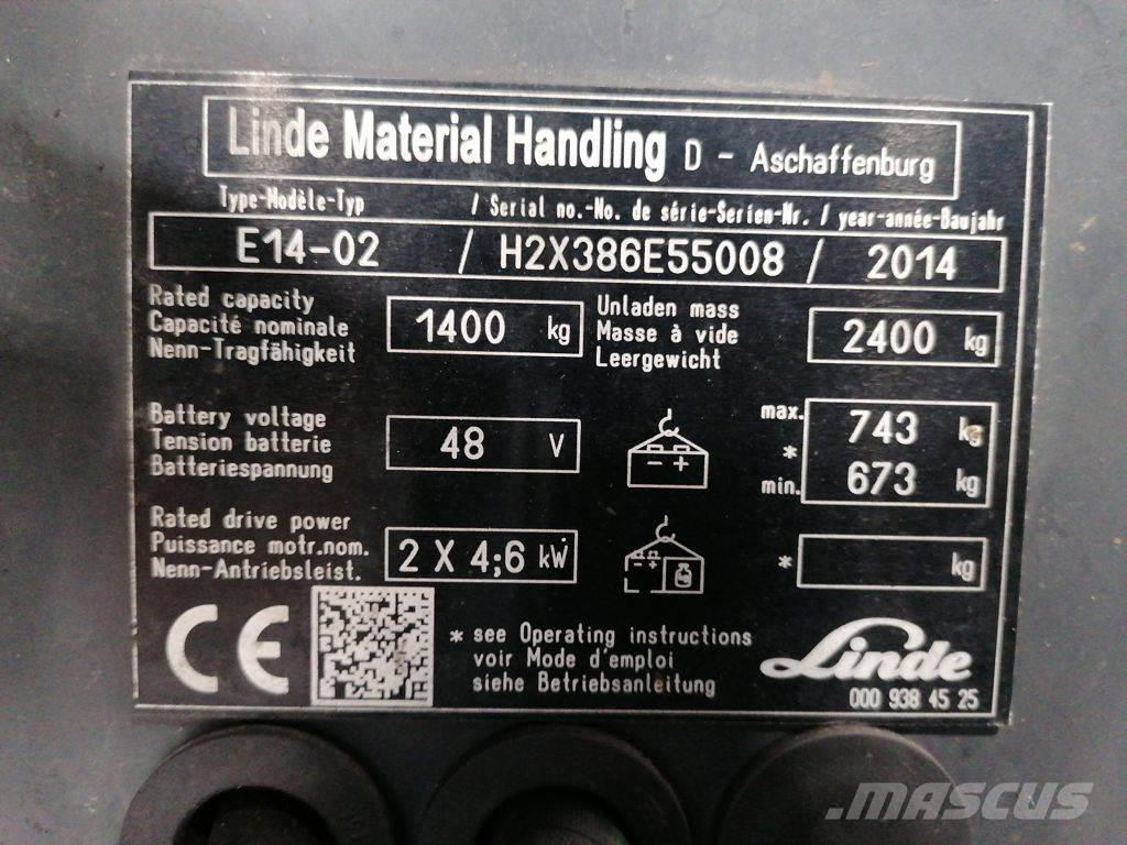 Linde E14-02 Електрически вилични кари-повдигачи