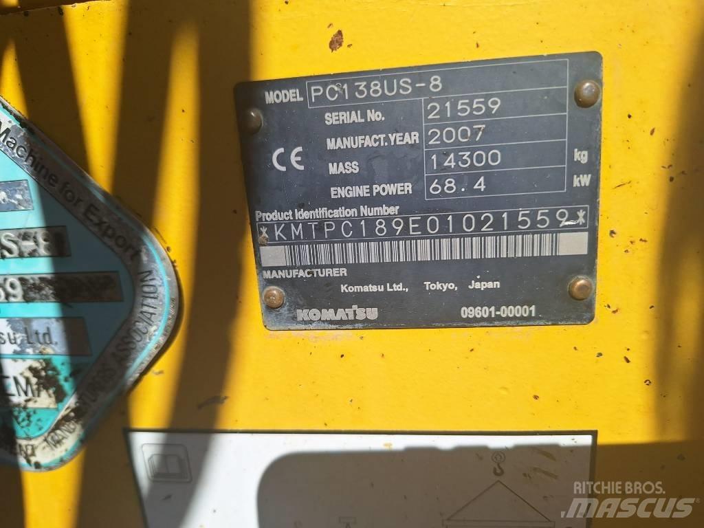 Komatsu PC 138 US-8 Верижен екскаватор