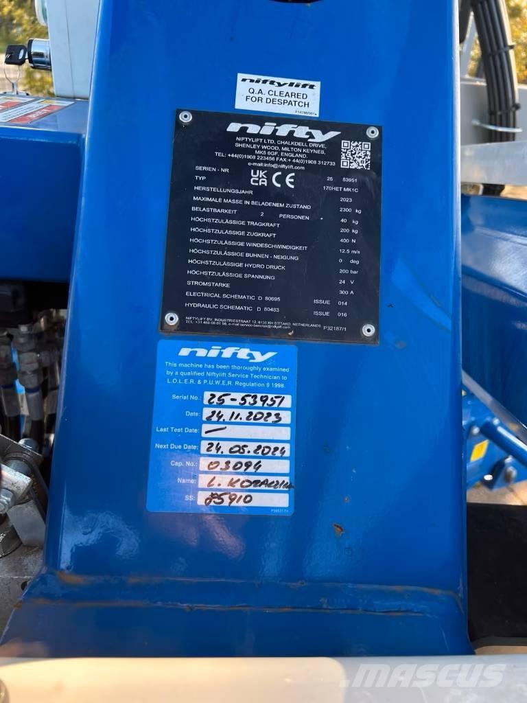 Niftylift 170 HET Моторизирани платформи с ремарке