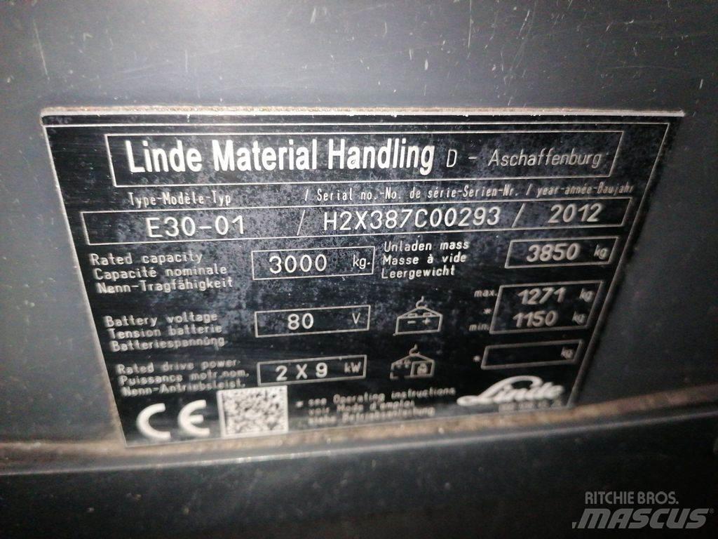 Linde E30-01 Електрически вилични кари-повдигачи