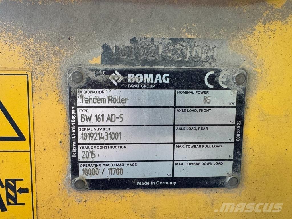 Bomag BW 161 AD-5 Двойни барабанни ролки
