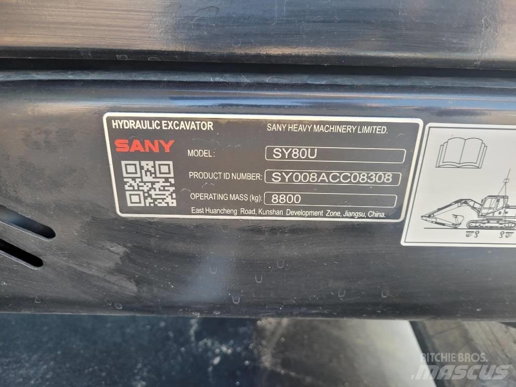 Sany SY80U Верижен екскаватор