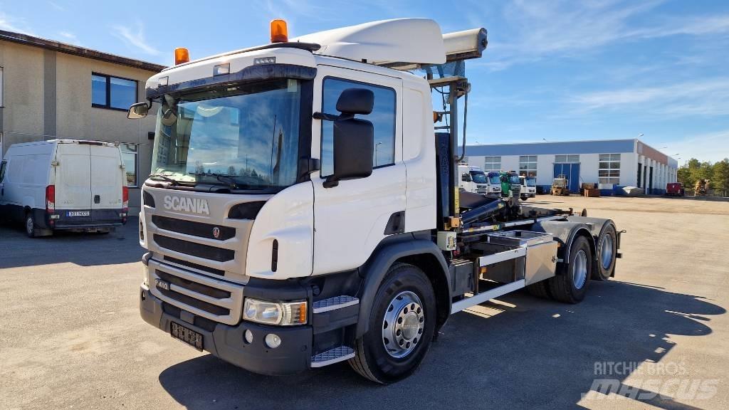 Scania P410 6X2 Камиони с кран с кука