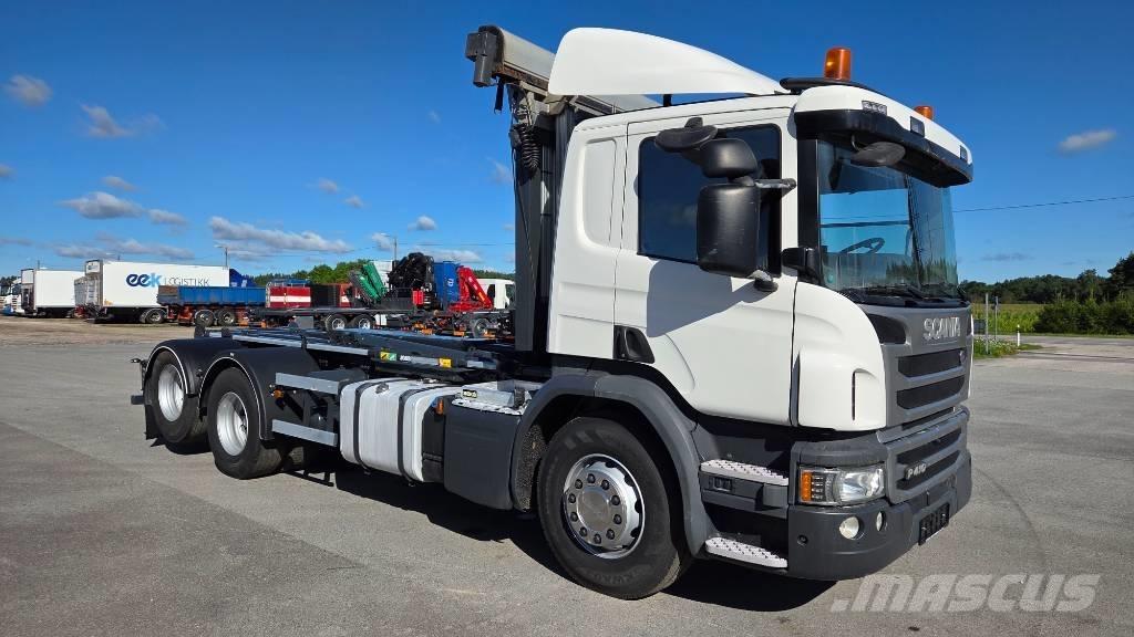Scania P410 6X2 Камиони с кран с кука