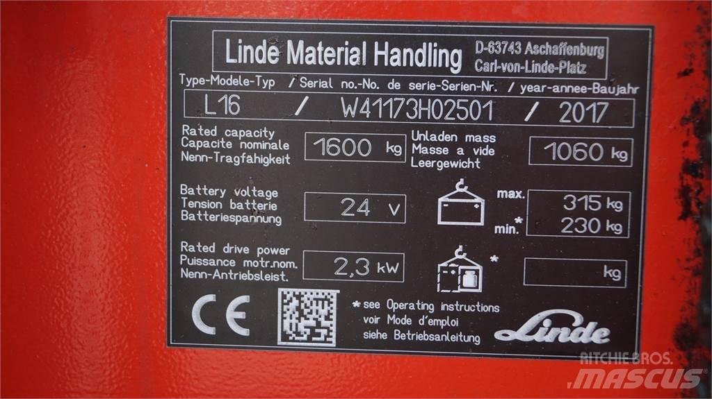 Linde L16i Колички високоповдигачи с теглич