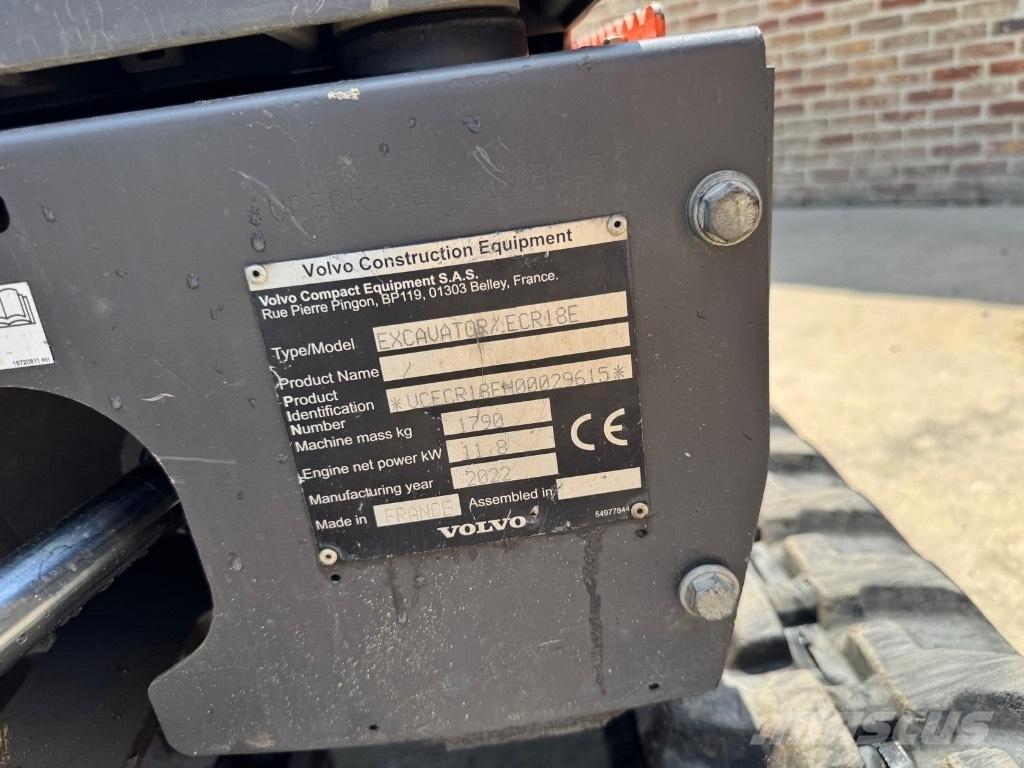 Volvo ECR 18 E Мини екскаватори < 7 т