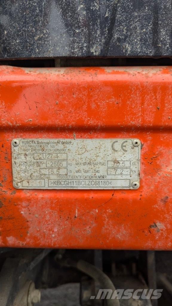 Kubota U 27-4 Мини екскаватори < 7 т