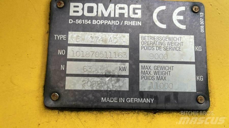Bomag BW174 AD Двойни барабанни ролки
