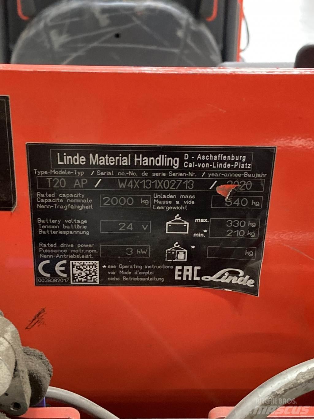 Linde T20AP kurz Нископовдигач