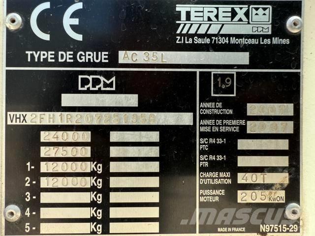 Terex AC 35 L Всъдеходни кранове