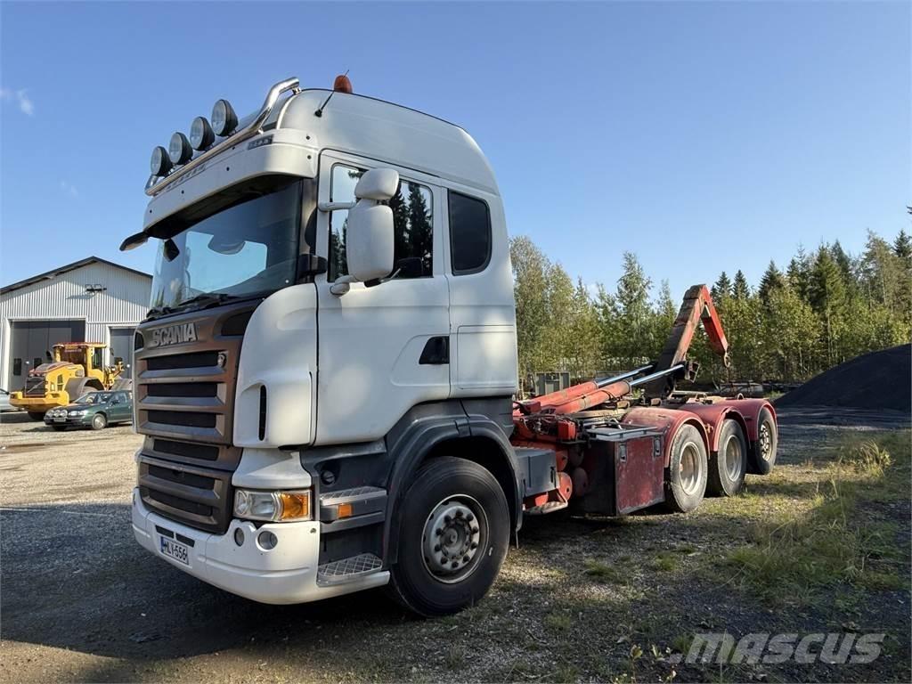 Scania R16 V8 8X4 Камиони с кран с кука