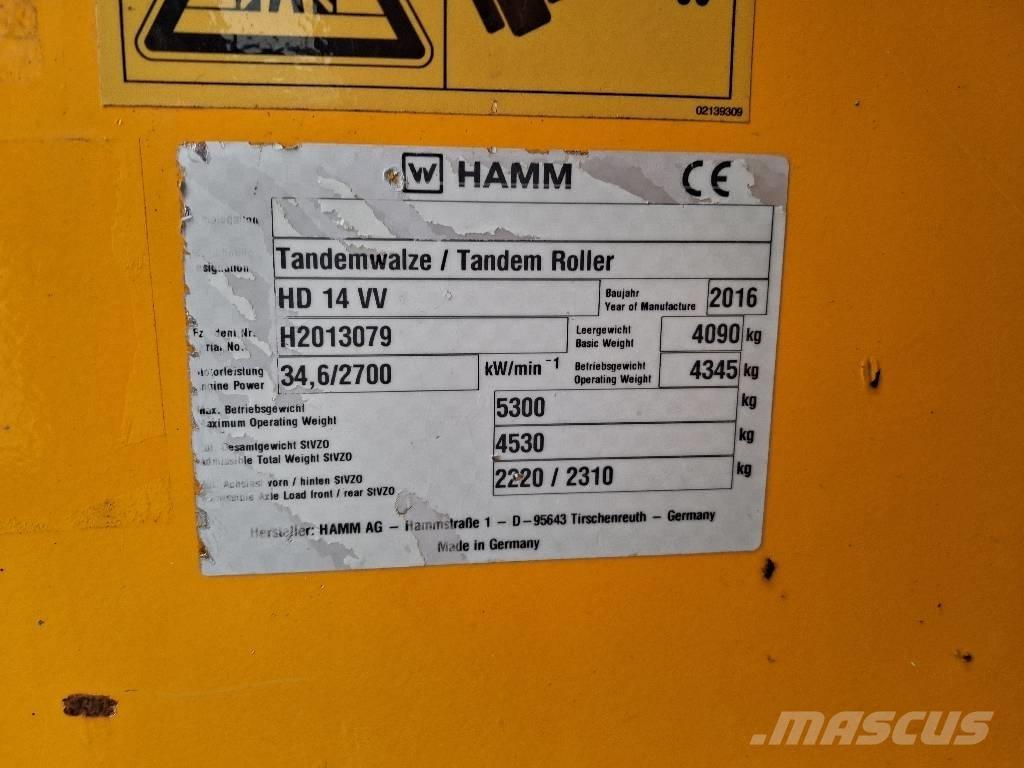 Hamm HD 14 VV Двойни барабанни ролки
