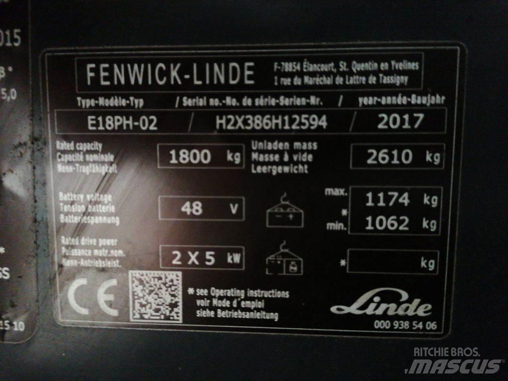 Linde E18PH Електрически вилични кари-повдигачи