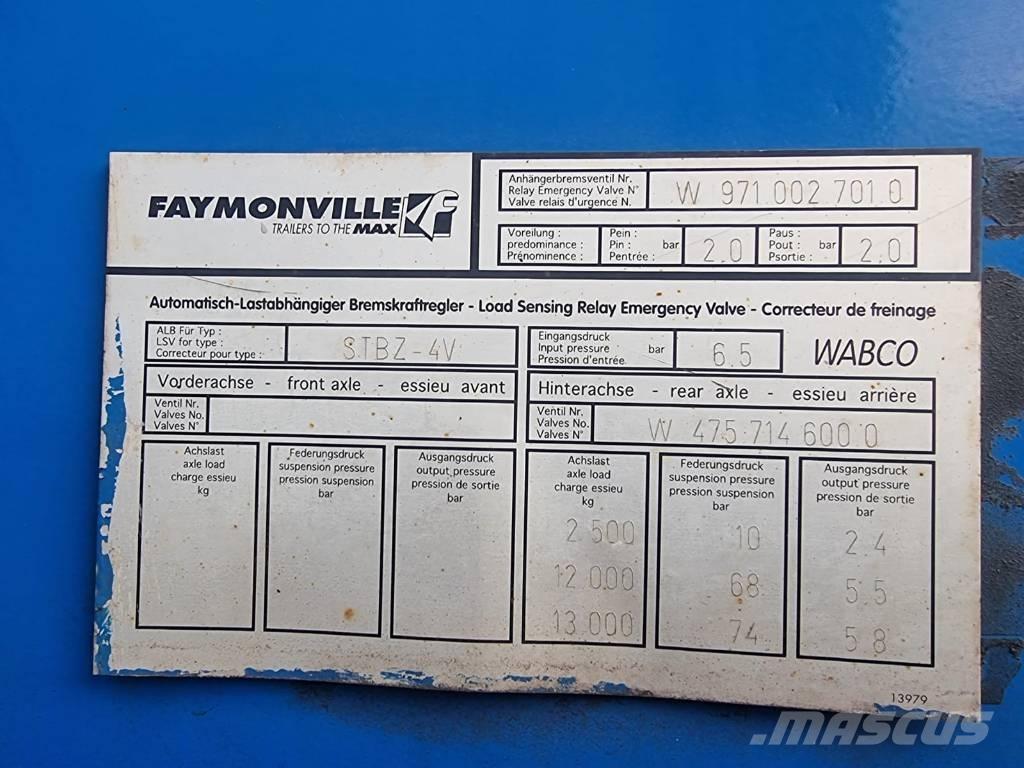 Faymonville STBZ-6VA Полуремаркета със скипов подемник