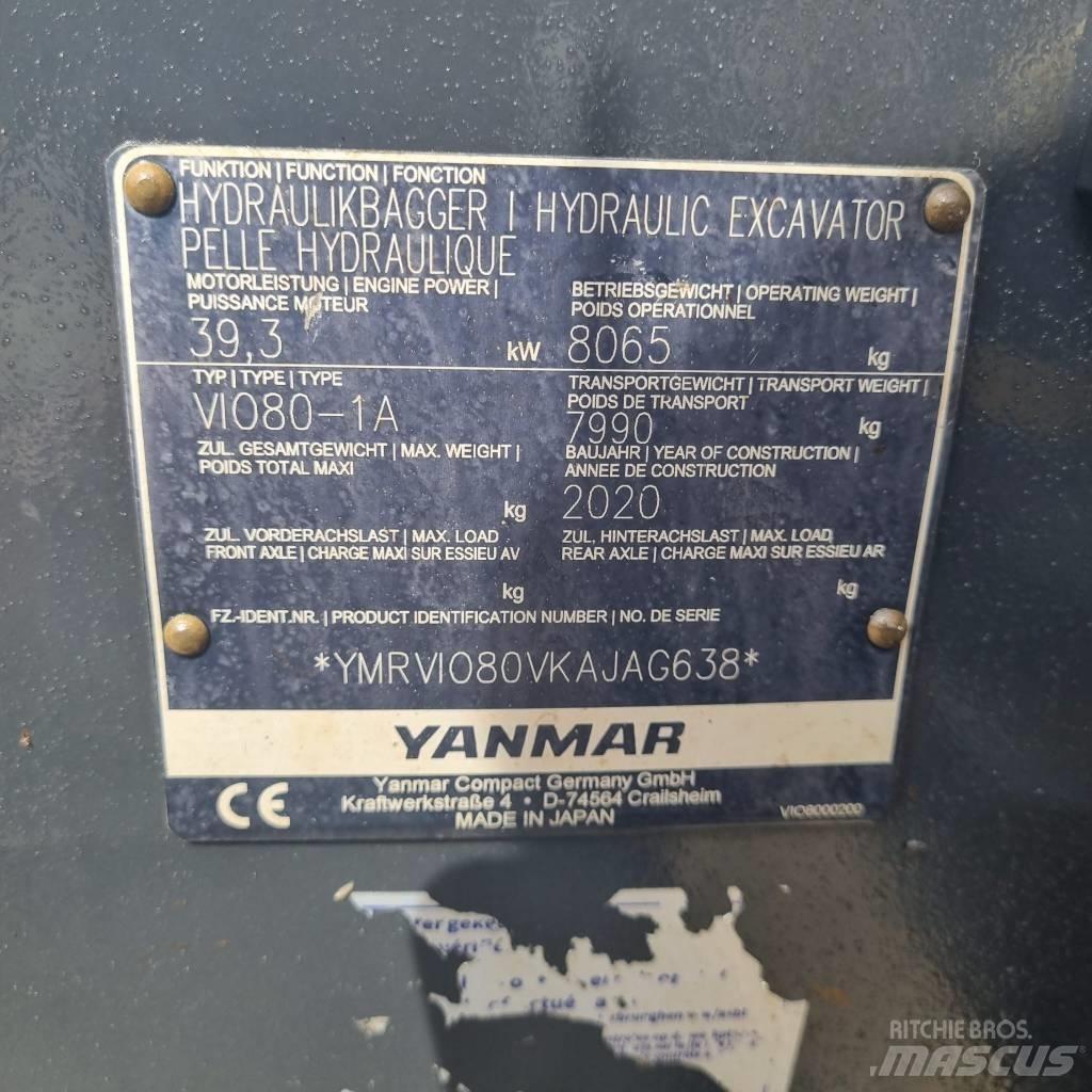 Yanmar Vio 80-1A Средни екскаватори 7т - 12т