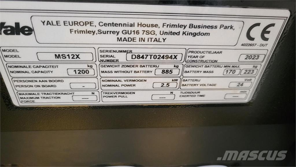 Yale MS12X Самоходни товарачи