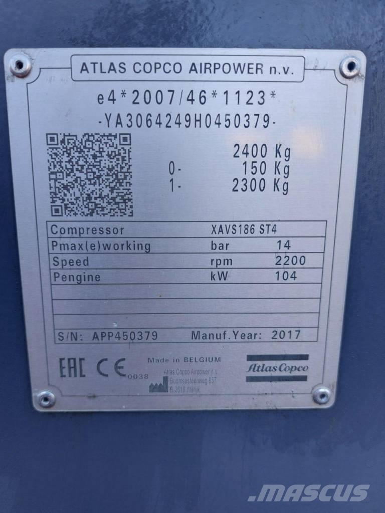 Atlas Copco XAVS186 Компресори