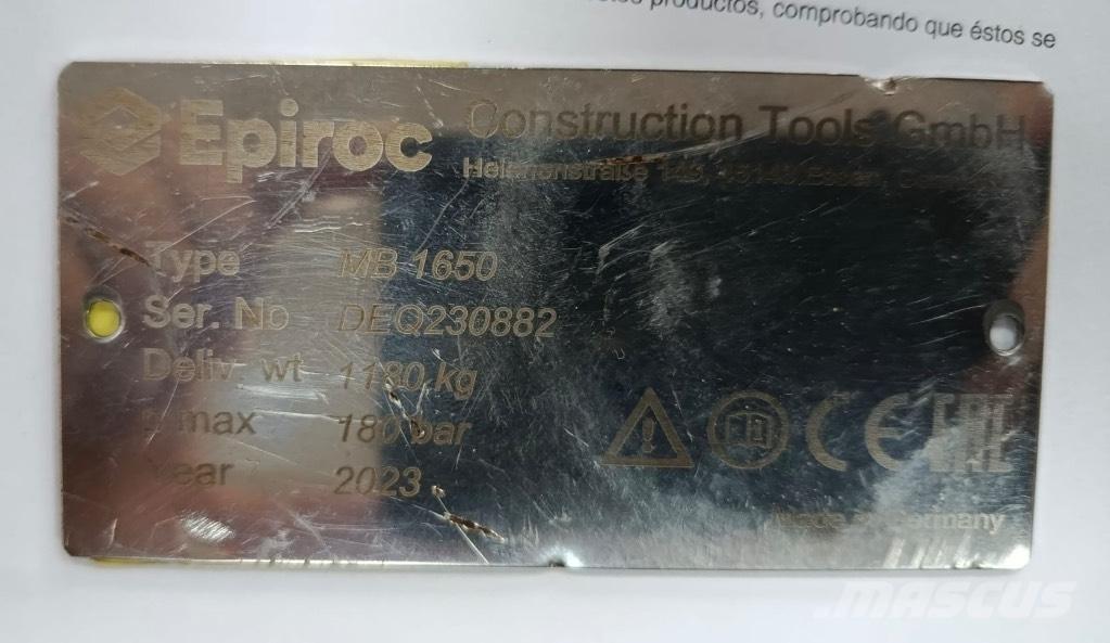 Epiroc MB1650 Чукове/Раздробители
