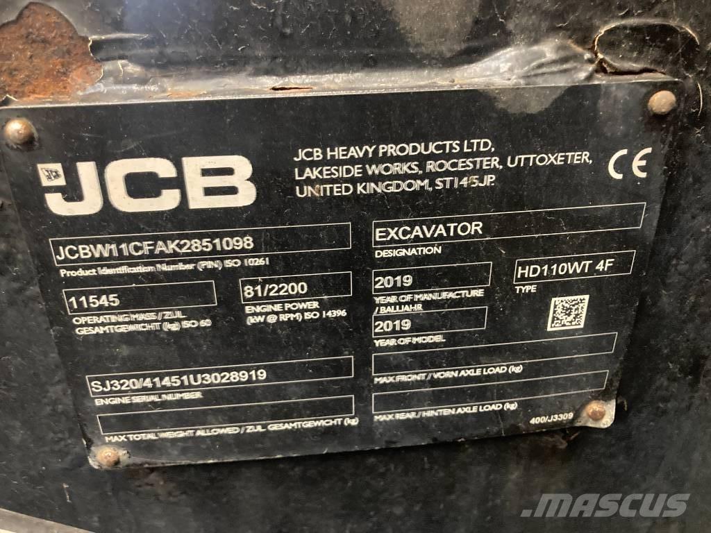 JCB Hydradig HD110W Колесни екскаватори