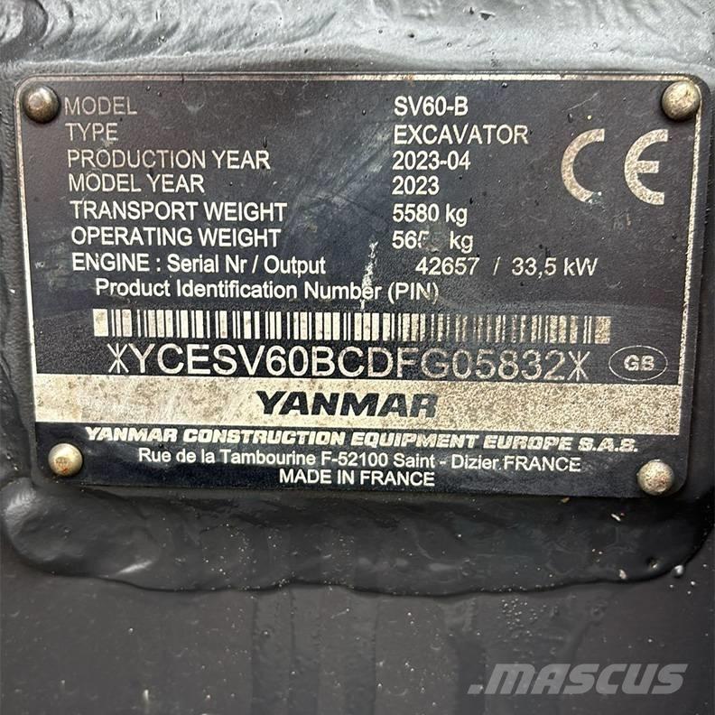 Yanmar SV60-B Мини екскаватори < 7 т