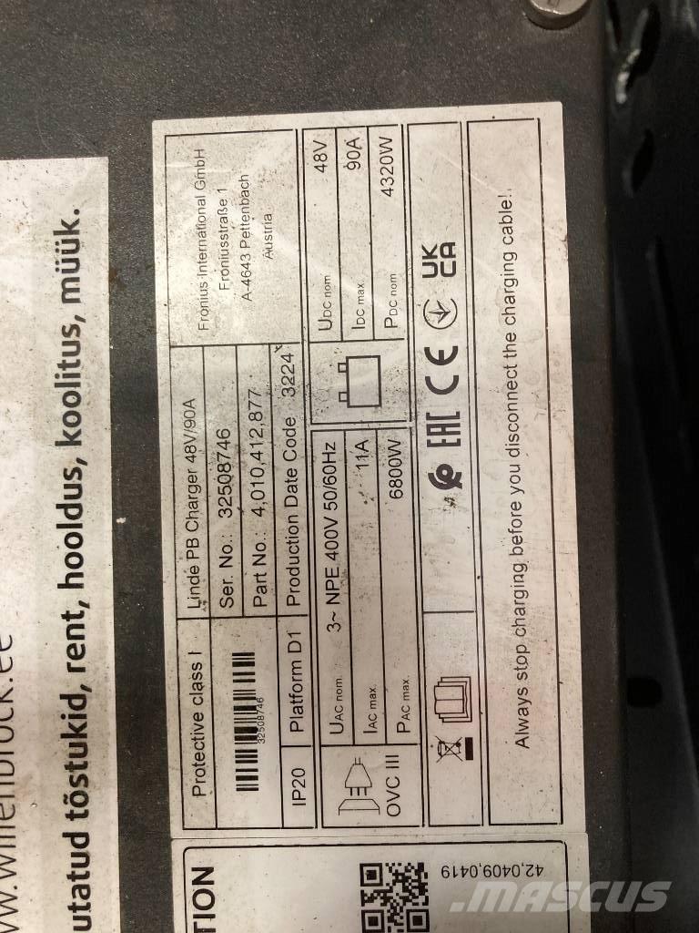Linde R 14 Ретрак/ Високоповдигач с изместване на вилката напред
