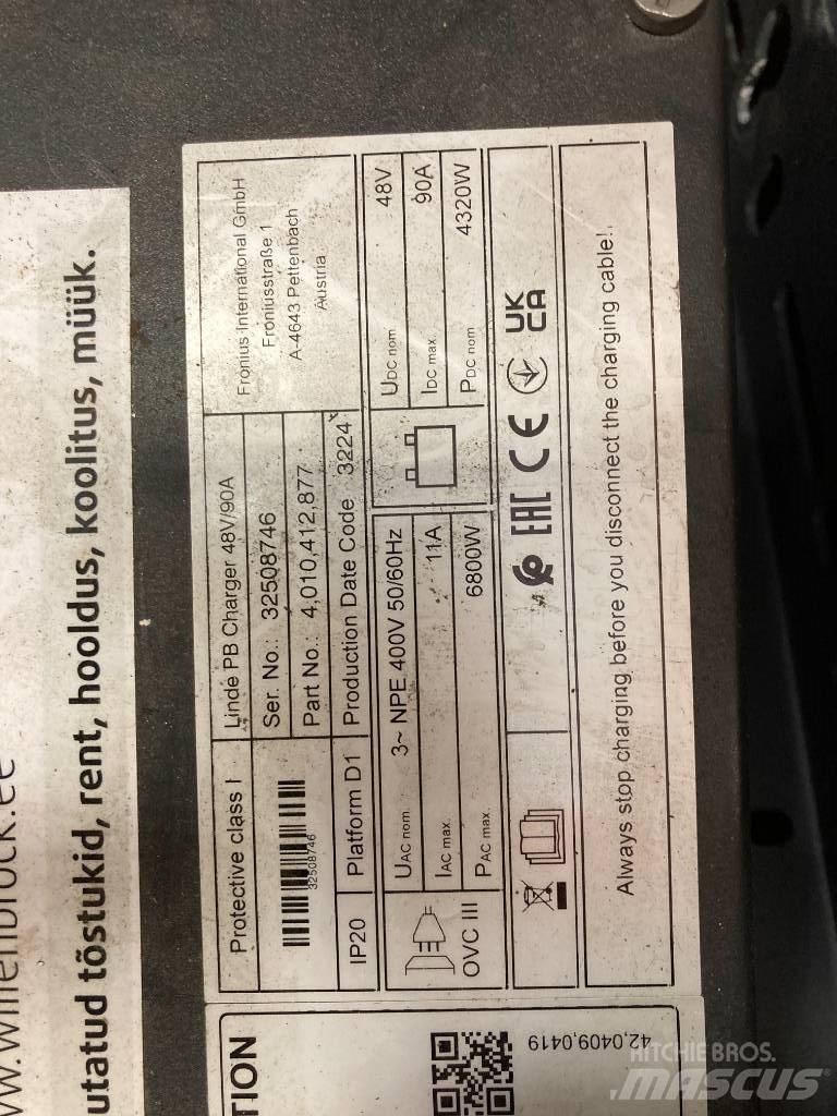Linde R14/1120 Ретрак/ Високоповдигач с изместване на вилката напред