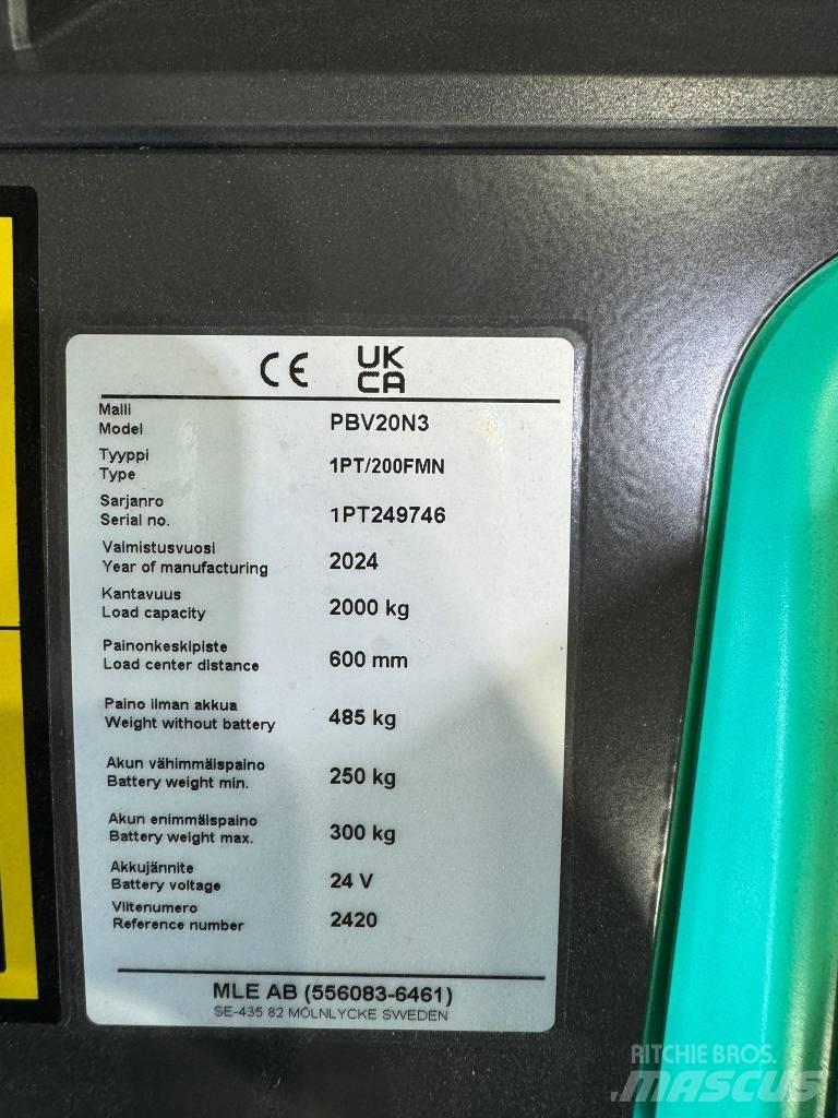 Mitsubishi PBV20N2 Транспалетни колички с платформи