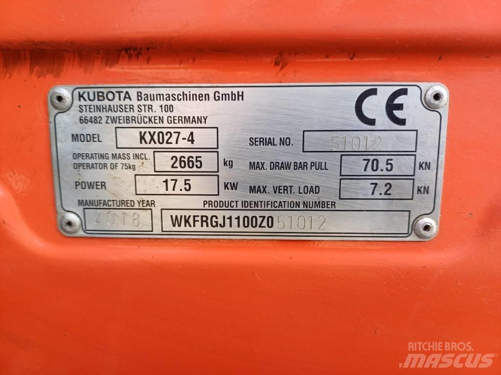 Kubota KX027-4 Мини екскаватори < 7 т