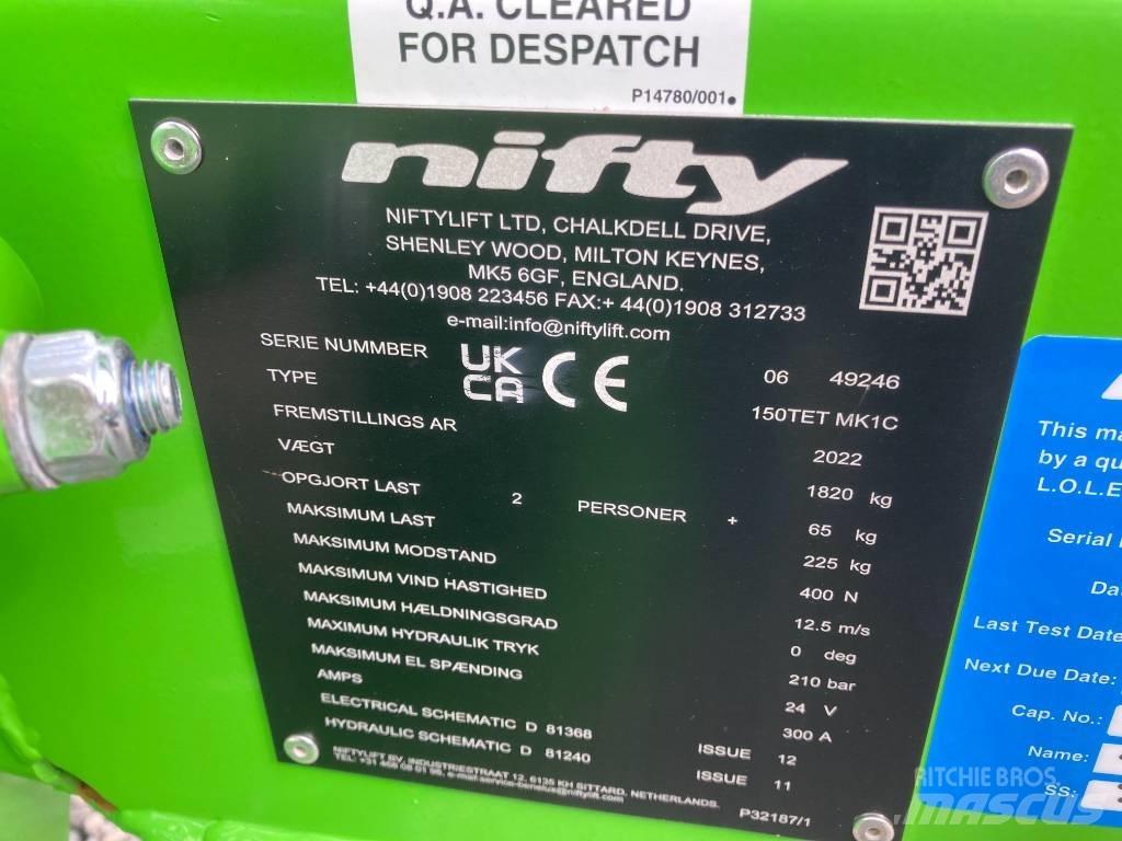 Niftylift 150TET Моторизирани платформи с ремарке