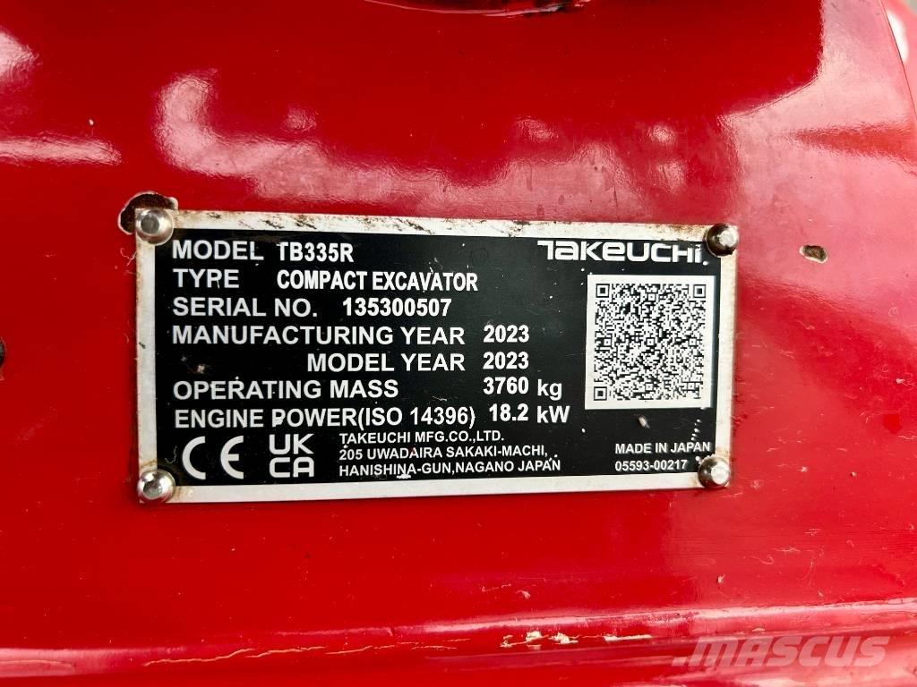 Takeuchi TB 335R V3 Мини екскаватори < 7 т
