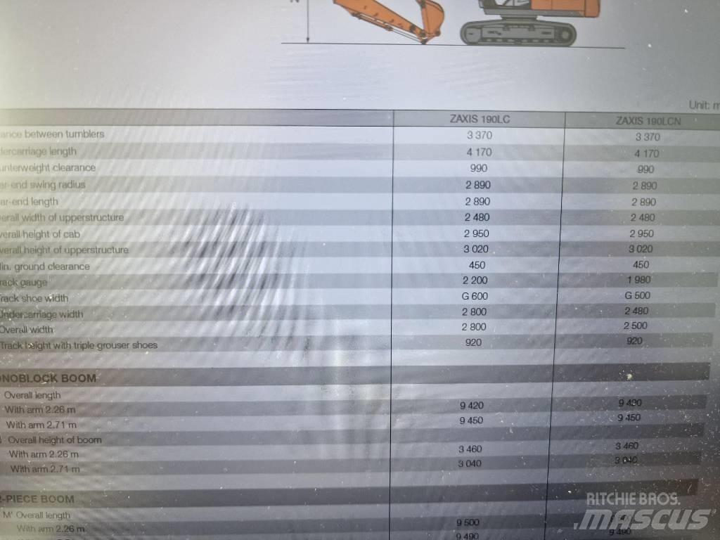 Hitachi ZX190LC-6 Верижен екскаватор