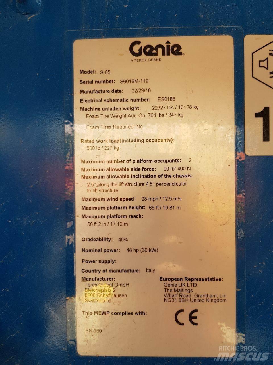 Genie S65 Телескопични повдигачи
