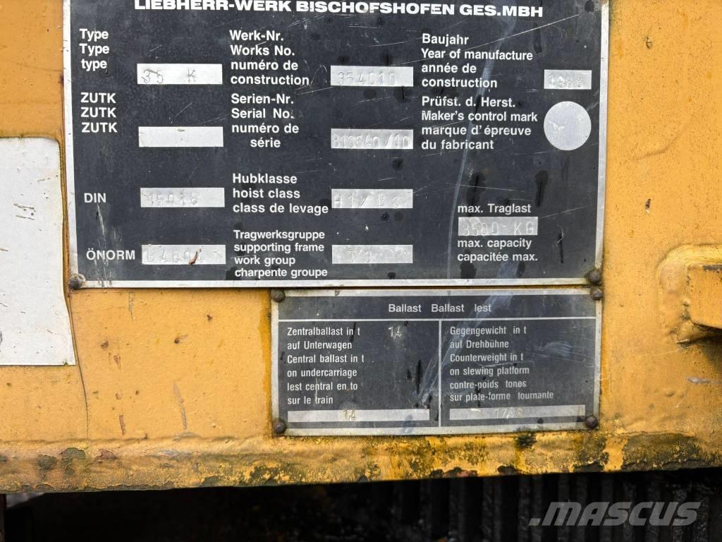 Liebherr 35 K Мачтови кранове