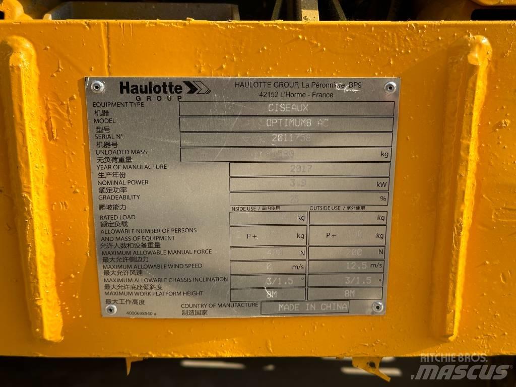 Haulotte OPTIMUM 8 Ножични работни платформи