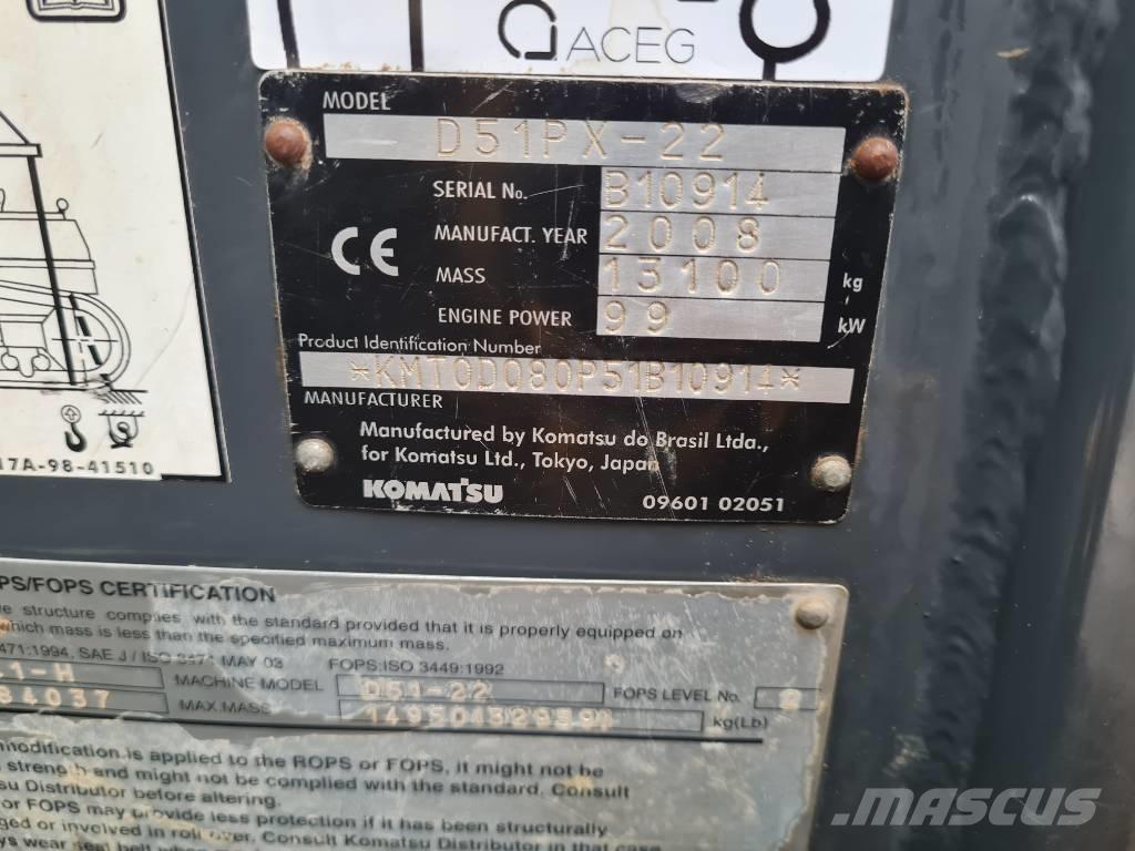 Komatsu D51PX-22 Верижни булдозери
