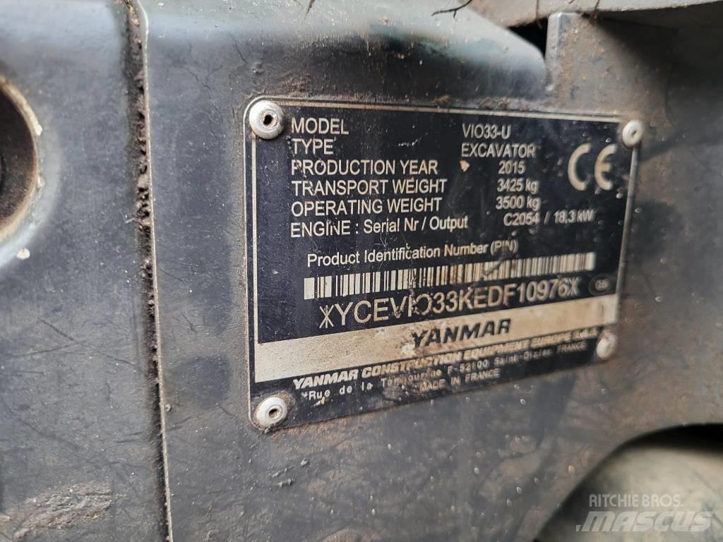 Yanmar Vio 33 U Мини екскаватори < 7 т
