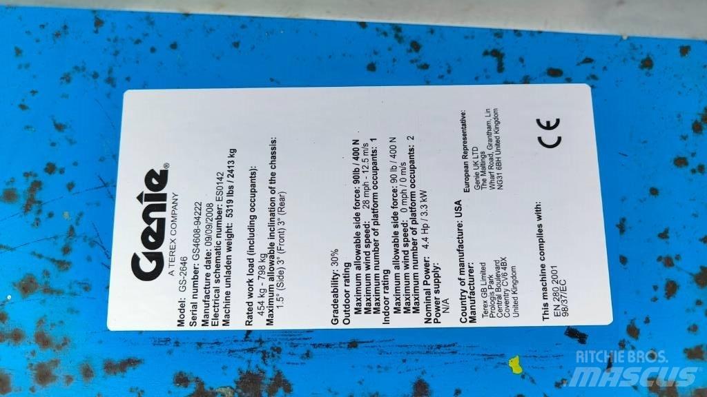 Genie GS 2646 Ножични работни платформи