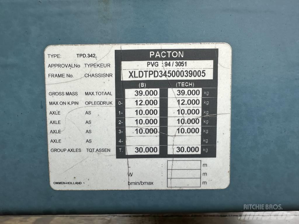 Pacton TPD 342 Плоскоподови / Бордови полуремаркета
