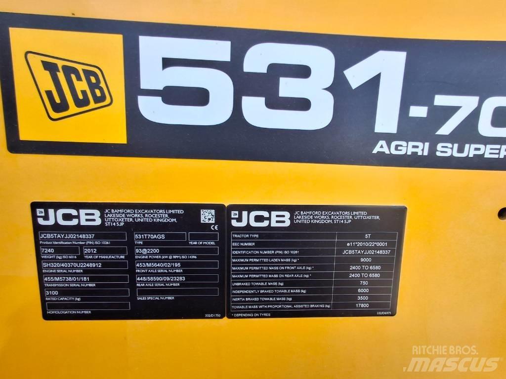 JCB 531-70 Телескопични товарачи за селското стопанство